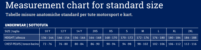 Underwear Size Chart